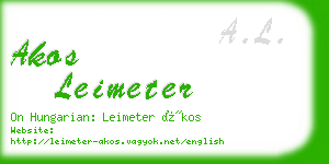akos leimeter business card